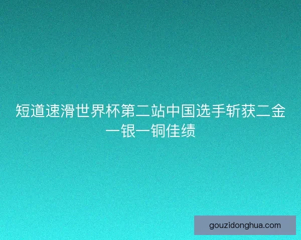 短道速滑世界杯第二站中国选手斩获二金一银一铜佳绩